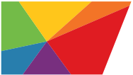 Colorful LGBTQ+ geometric shapes